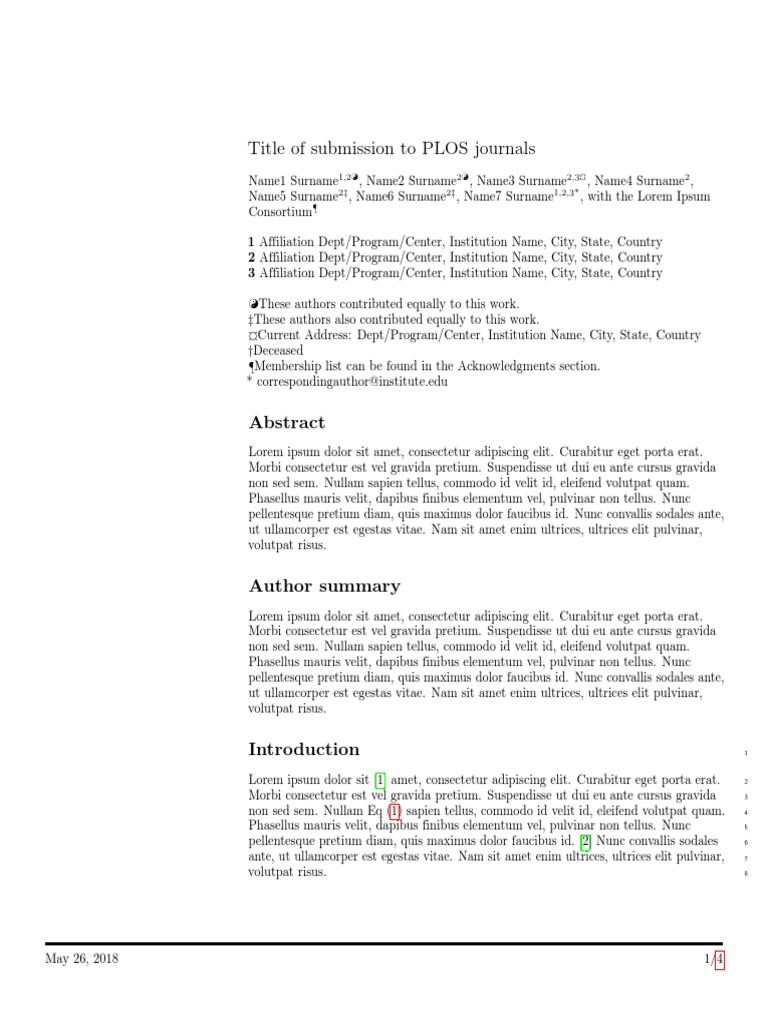 Title of Submission To PLOS Journals | PDF
