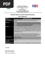 Narrative Report On School-Based Deworming: Department of Education