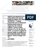 Aspectos Básicos de La Vigilancia en Salud Pública Para Los Años Noventa _ Sepulveda _ Salud Pública de México