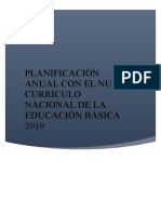 Planificación anual para el primer grado de primaria con el nuevo currículo nacional