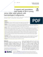 Perceived Social Support and Associations With Health-Related Quality of Life in Young Versus Older Adult Patients With Haematological Malignancies