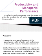 Police Productivity and Managerial Performance