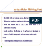 Methanator Failure MW Kellog Plant HTHA