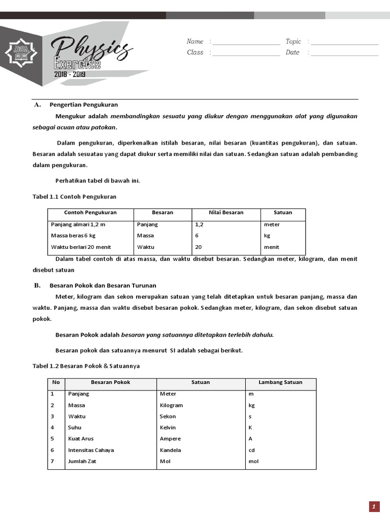 Soal Fisika Bab Pengukuran