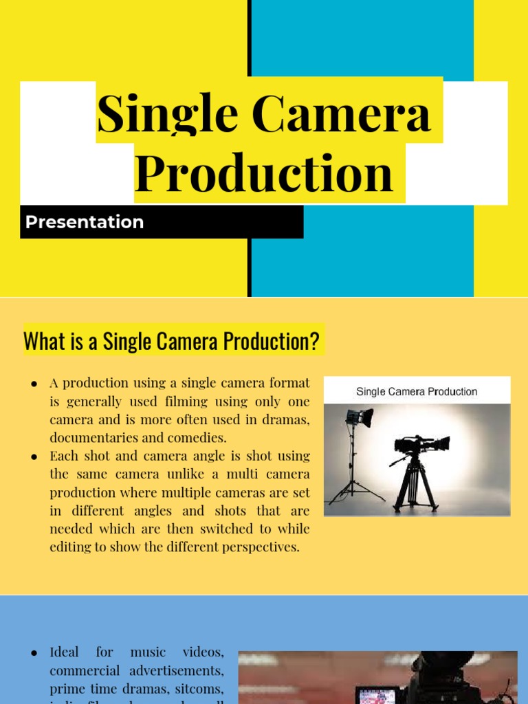 Single Camera Production PDF Filmmaking Entertainment
