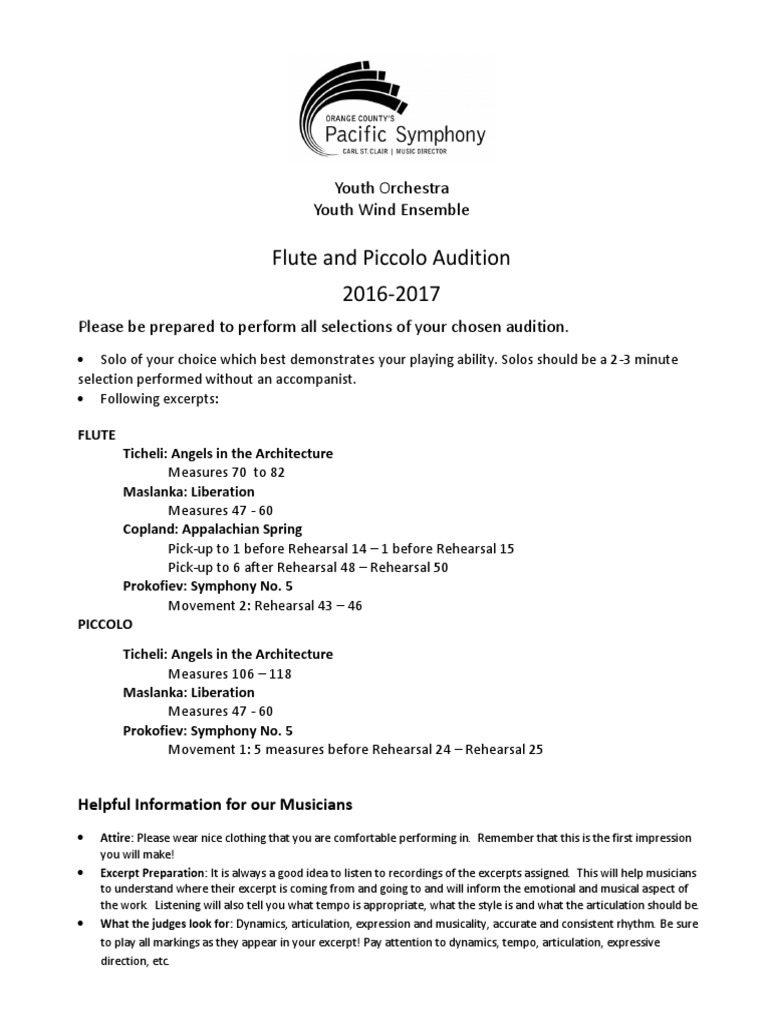 01 Flute Piccolo Excerpts 1617 PDF PDF