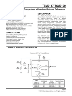 TSM9117-TSM9120: 1.6V Nanopower Comparators With/without Internal References