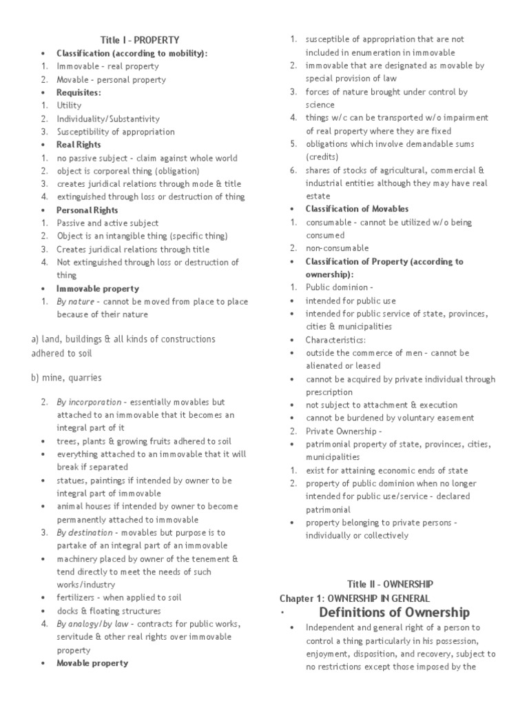Property Classification and Ownership | PDF | Concurrent Estate | Ownership