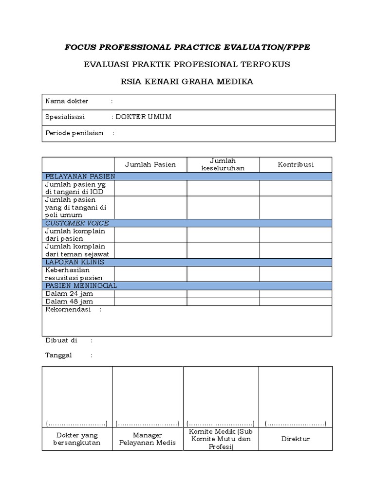 Fppe Dokter Umum | PDF