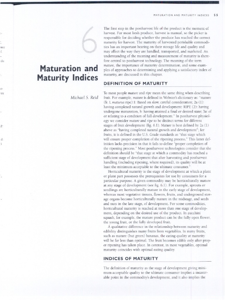 Kader-6-Maturation and Maturity Indices | PDF | Fruit | Postharvest
