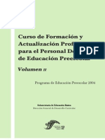 Curso de Formacion y Actuallizacion Profesional Para Personal Docente Educacion Preescolar II