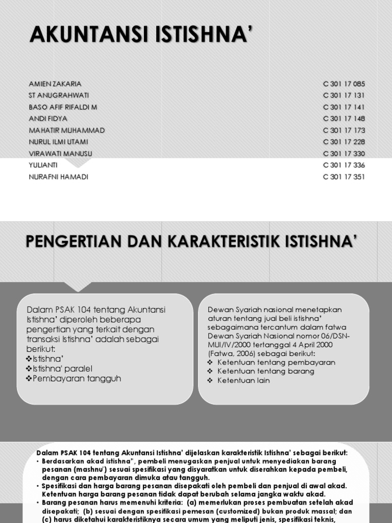 Akuntansi Istishna Pdf