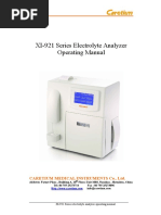 XI-921 Series Electrolyte Analyzer Operating Manual: Caretium Medical Instruments Co., LTD