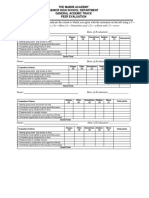 E. Peer Evaluation Form
