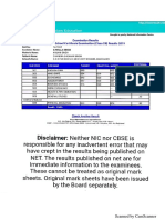 Ujjwala Marksheet