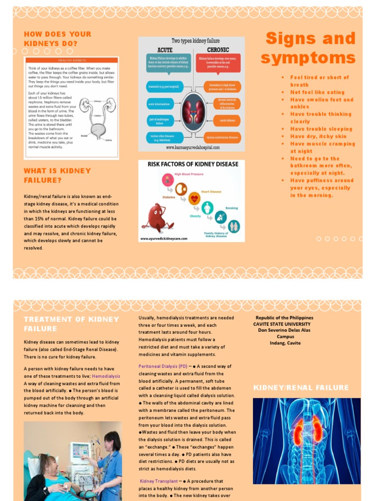 Signs And Symptoms Of How Does Your Kidneys Do Pdf Dialysis