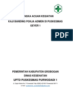 Kerangka Acuan Kegiatan Kaji Banding Pokja Admen Di Puskesmas Geyer 1