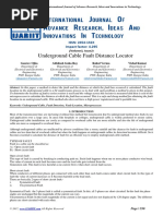 Underground Cable Fault Distance Locator: ISSN: 2454-132X Impact Factor: 4.295