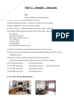 Cycle Test 2 - Grade I - English.: I. Choose The Correct Answer