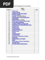 Compilation of MUET Speaking Questions