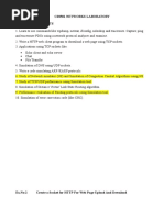 Cs8581 Networks Laboratory List of Experiments