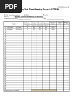 Oral Reading Observation Checklist | PDF