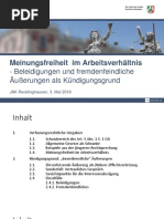 Meinungsfreiheit Im Arbeitsverhältnus