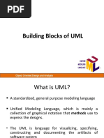 Building Blocks of UML: Object Oriented Design and Analysis