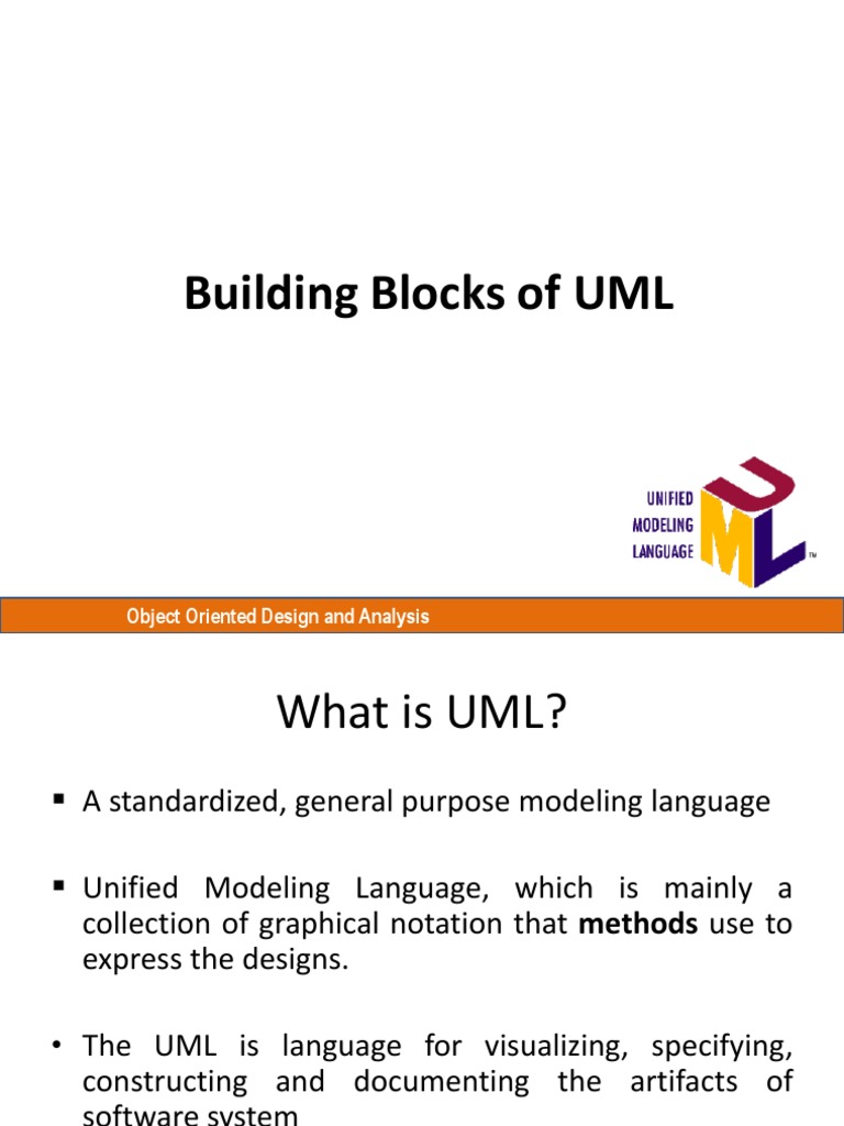 Building Blocks of UML Object Oriented Design and Analysis PDF