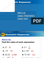 Geometric Sequences