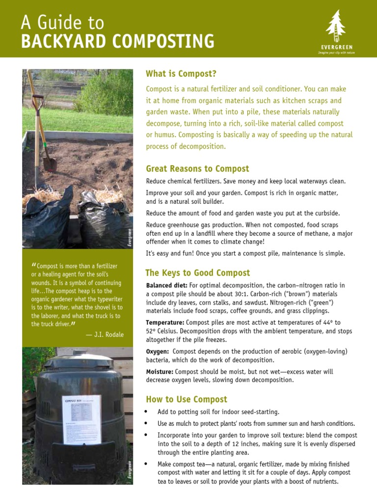 Backyard Composting What Is Compost Pdf Compost Soil