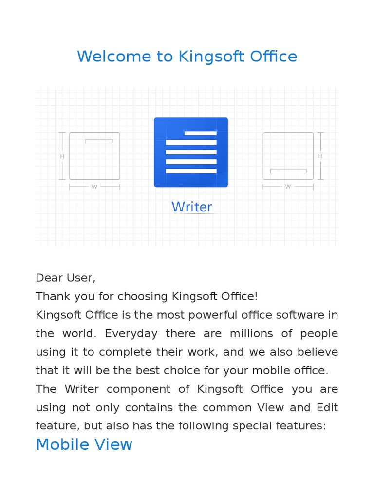 Kingsoft Office: Powerful Mobile Features | PDF