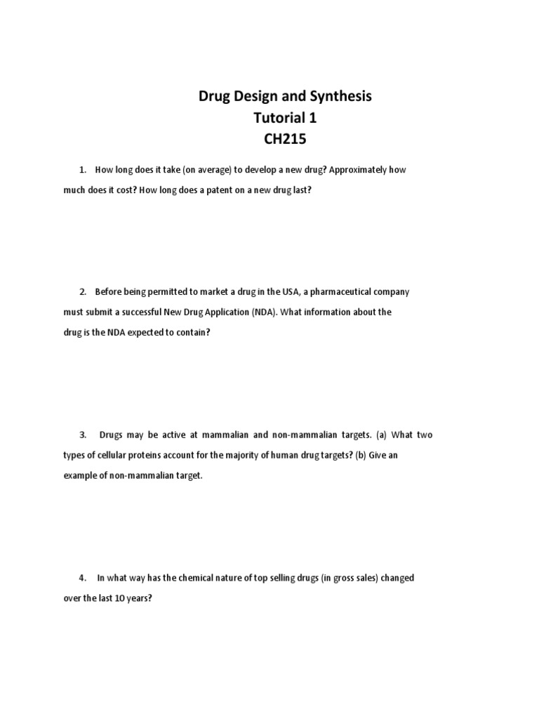 Drug Design and Synthesis Overview | PDF | Drug Design | Drug Discovery