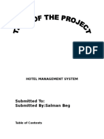 hotel management system project report.DOC