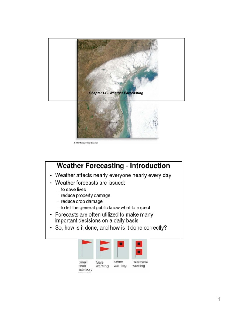 Forecasting the Weather An Introduction to Tools and Techniques Used