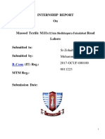 Internship Report On: SR Zohaib Irshad Muhammad Farhan 2017-GCUF-000100 0011223