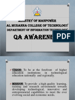 QA Awareness - Students
