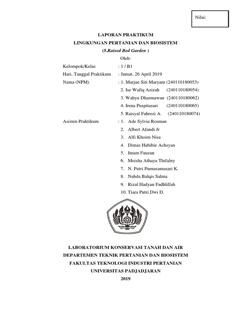 Laporan Praktikum Lingkungan Pertanian Dan Biosistem | PDF