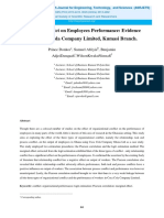 Effect of Conflict On Employees Performance: Evidence From Coca Cola Company Limited, Kumasi Branch