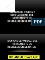 Técnicas de validez y confiabilidad del instrumento de recolección de datos