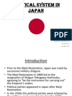 Political System in Japan: Made By: Moinak XI E Ayush XI E Srushti XI E