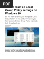 Reset All Local Group Policies