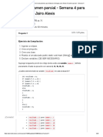 Historial de Evaluaciones para Galeano Venegas Jairo Alexis - Examen Parcial - Semana 4