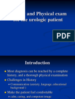 Guide to the history and physical exam for urologic patients