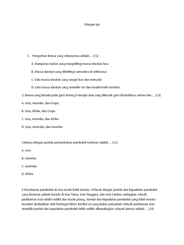 Ulangan Ips Wps Office Doc