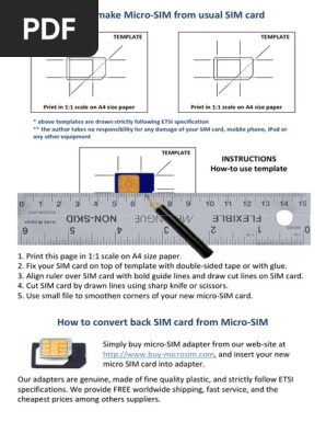 Micro Sim Template