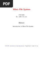 Minix File System: CSC3150 Dr. John C.S. Lui