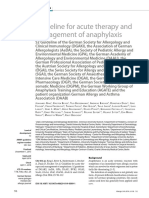 Guideline For Acute Therapy and Management of Anaphylaxis