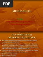 Mechanical: SUB: Manufacturing Processes-1 Topic:Boring Machine