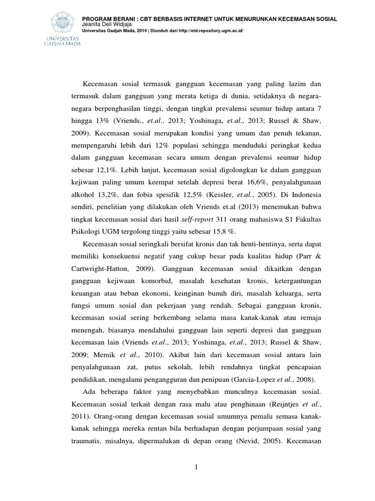 Kecemasan Sosial 1 Pdf